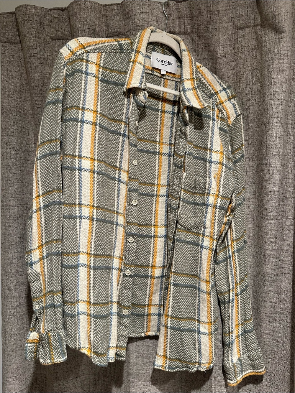Corridor Green & Yellow Plaid Casual Button-Down Shirt